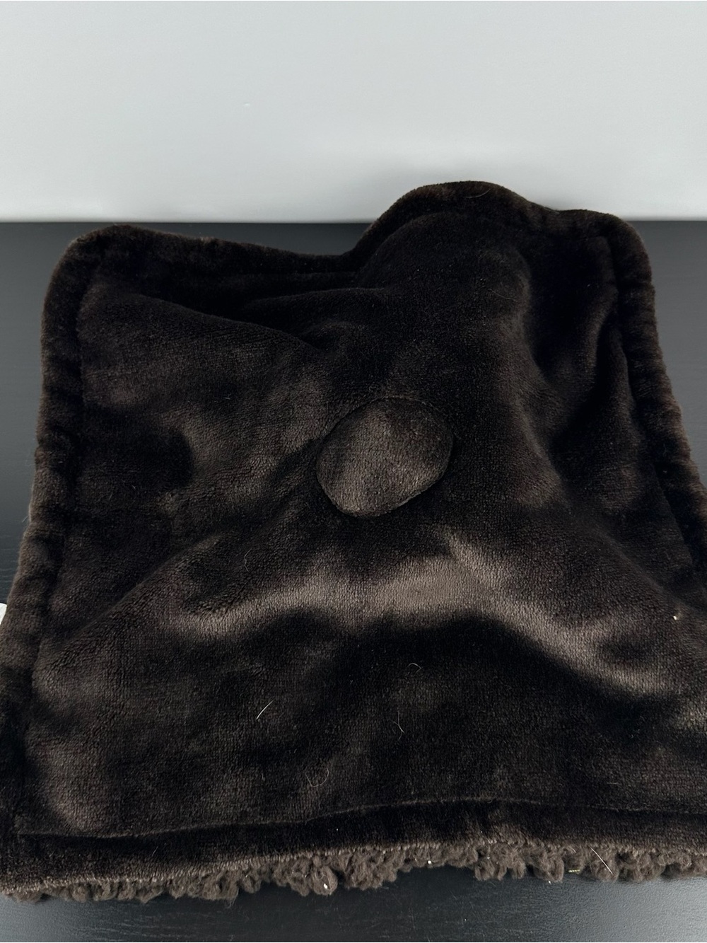 Little Miracles Rare Brown Sherpa Monkey Lovey Security Blanket 12" x 12" Plush - Picture 3 of 4